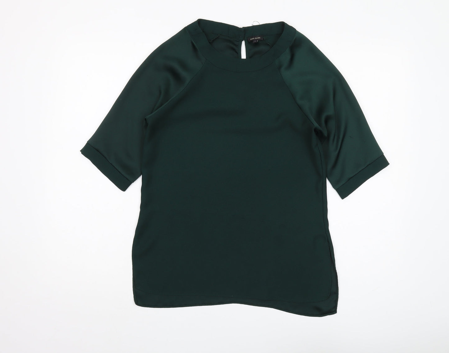 River Island Women's Green Blouse Size 6 Basic Style