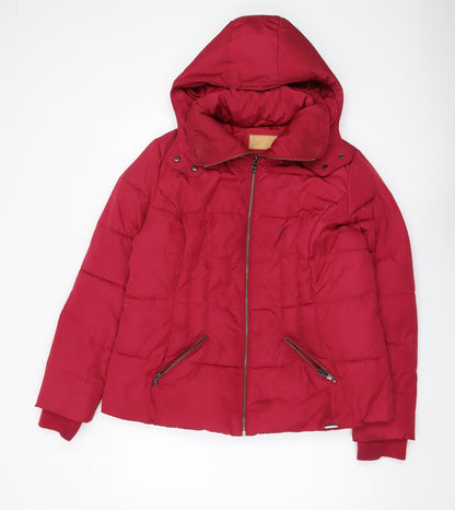 Womens UK Size L Marks and Spencer Red Puffer Jacket