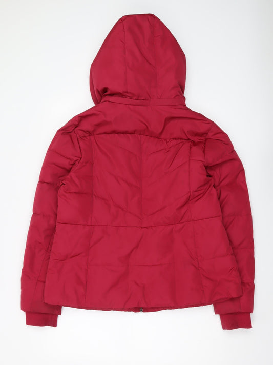 Womens UK Size L Marks and Spencer Red Puffer Jacket