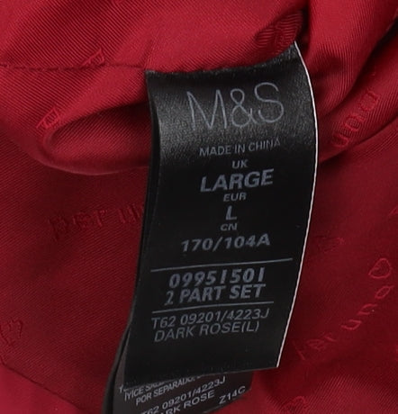 Womens UK Size L Marks and Spencer Red Puffer Jacket