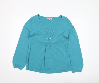 Womens UK Size 14 Marks and Spencer Blue Pullover Jumper