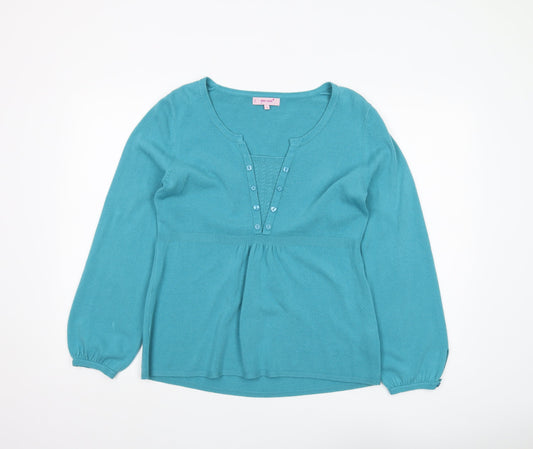 Womens UK Size 14 Marks and Spencer Blue Pullover Jumper