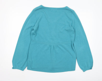 Womens UK Size 14 Marks and Spencer Blue Pullover Jumper