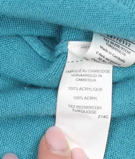 Womens UK Size 14 Marks and Spencer Blue Pullover Jumper