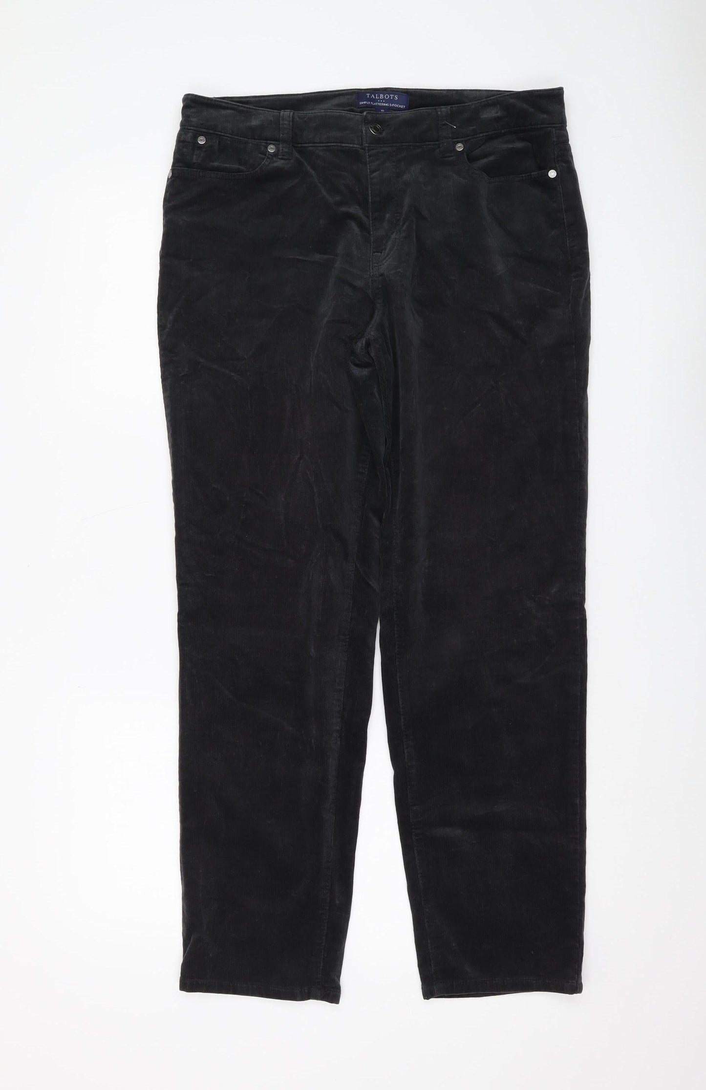 Womens UK Size 10 Talbots Regular Fit Straight Black Trousers