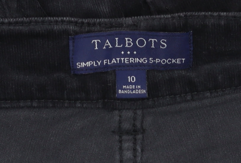 Womens UK Size 10 Talbots Regular Fit Straight Black Trousers
