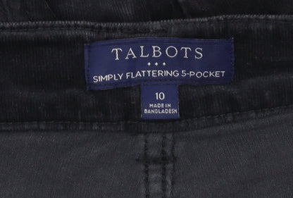 Womens UK Size 10 Talbots Regular Fit Straight Black Trousers