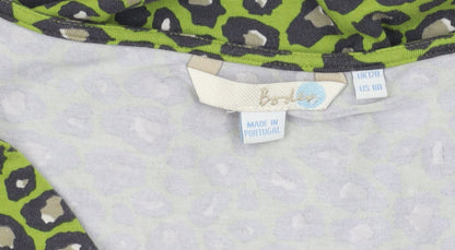 Boden Women's Green Animal Print Wrap Dress Size 12