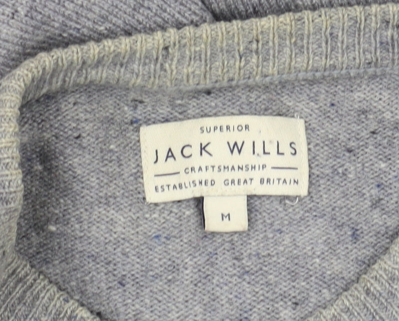 Jack Wills Men's Grey Wool Pullover Jumper M
