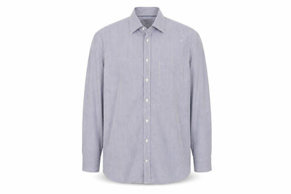 Marks and Spencer Men's Blue Striped Regular Fit Shirt 42
