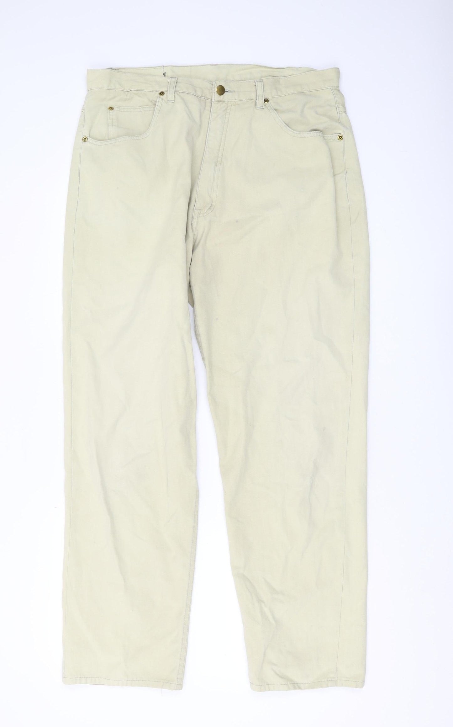 Casual Club Men's Beige Straight Jeans Size 36