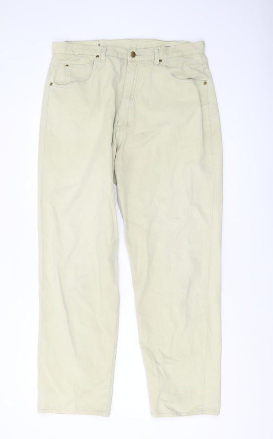 Casual Club Men's Beige Straight Jeans Size 36