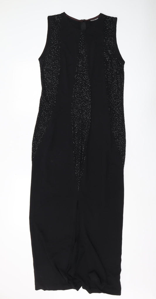 Windsmoor Women's Black Midi Sheath Dress, Size 14
