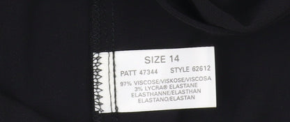 Windsmoor Women's Black Midi Sheath Dress, Size 14