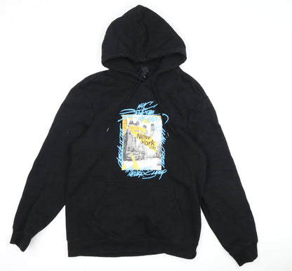 Mens UK Size M H&M Black Pullover Hoodie