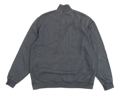 Mens UK Size XL Original Penguin Black Half Zip Sweatshirt