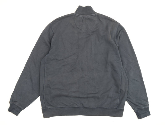 Mens UK Size XL Original Penguin Black Half Zip Sweatshirt