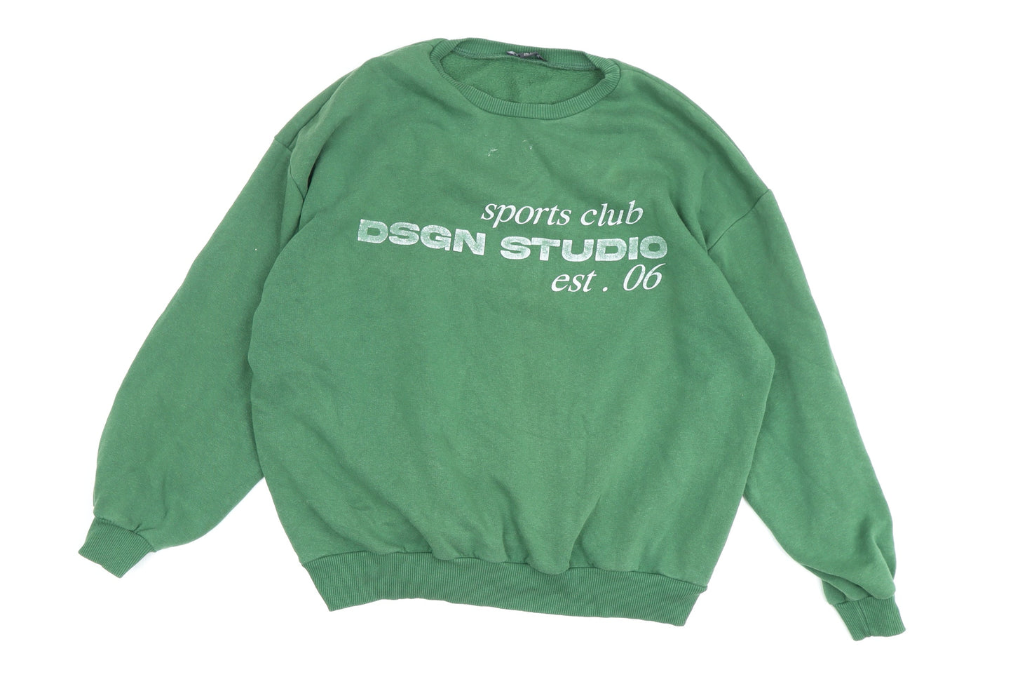 boohoo Women's Green Pullover Sweatshirt Medium