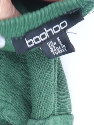 boohoo Women's Green Pullover Sweatshirt Medium