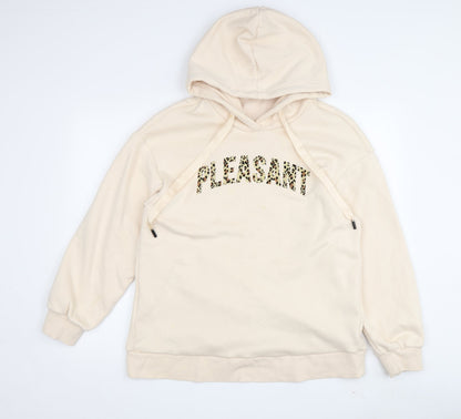 Vision Women's Beige Pullover Hoodie, L, Casual, Relaxed Fit
