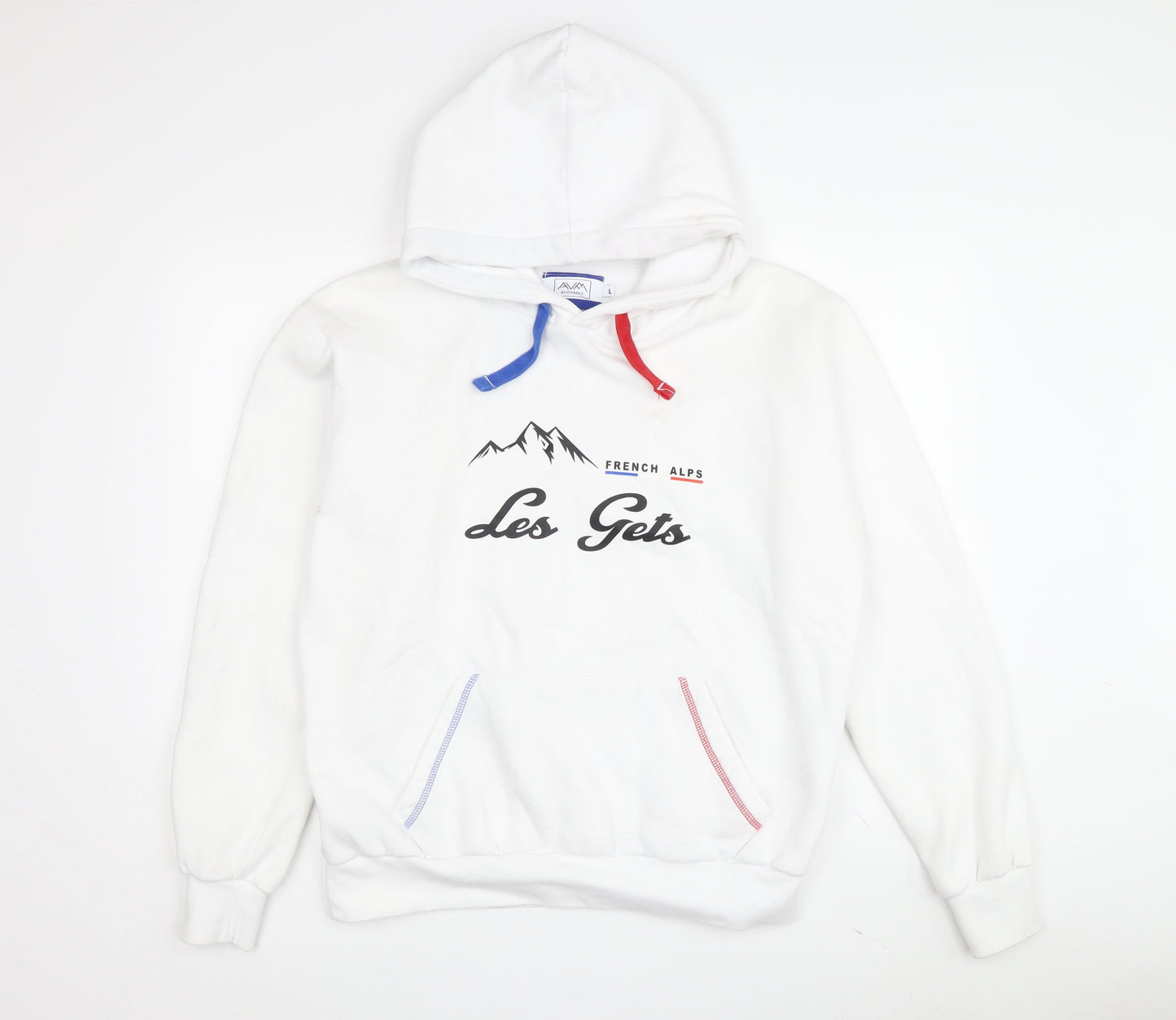 Avomarks Unisex White Pullover Hoodie L