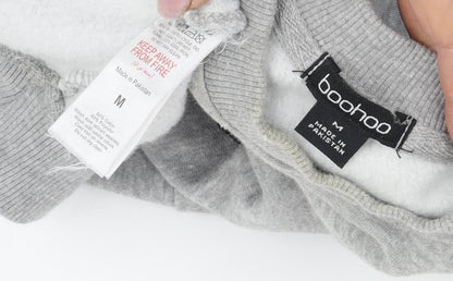 boohoo Grey NYC Crew Neck Sweatshirt Unisex M