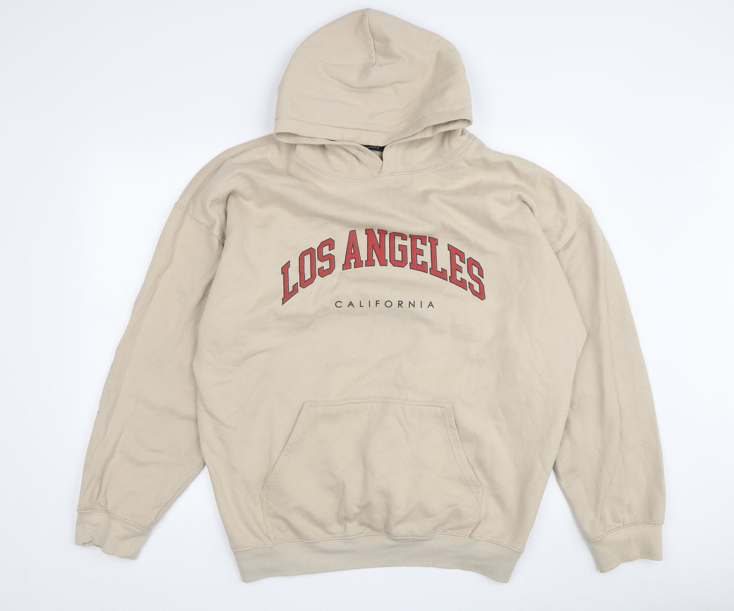 Mens UK Size M boohooMAN Beige Pullover Hoodie