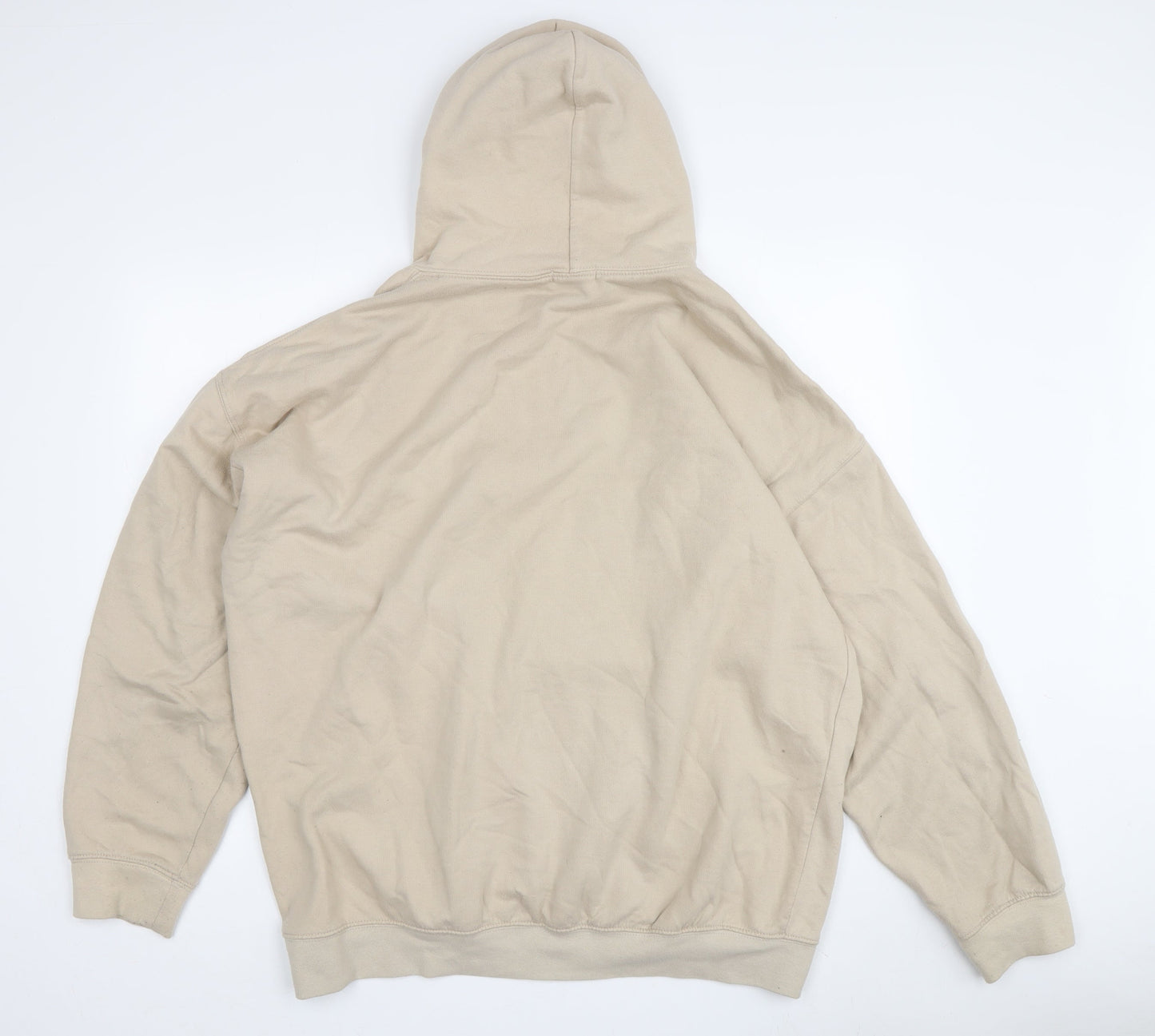 Mens UK Size M boohooMAN Beige Pullover Hoodie
