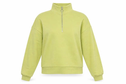 Stradivarius Women's Green Pullover Sweatshirt M