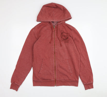 Mens UK Size S Gap Red Full Zip Hoodie