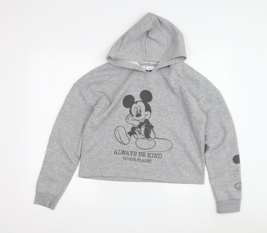 Front view of Disney at George Teens Grey Hoodie 12 - Pullover, Casual