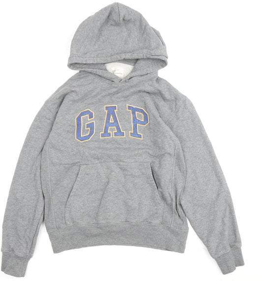 Gap Grey Unisex Pullover Hoodie, Size S, Casual Style