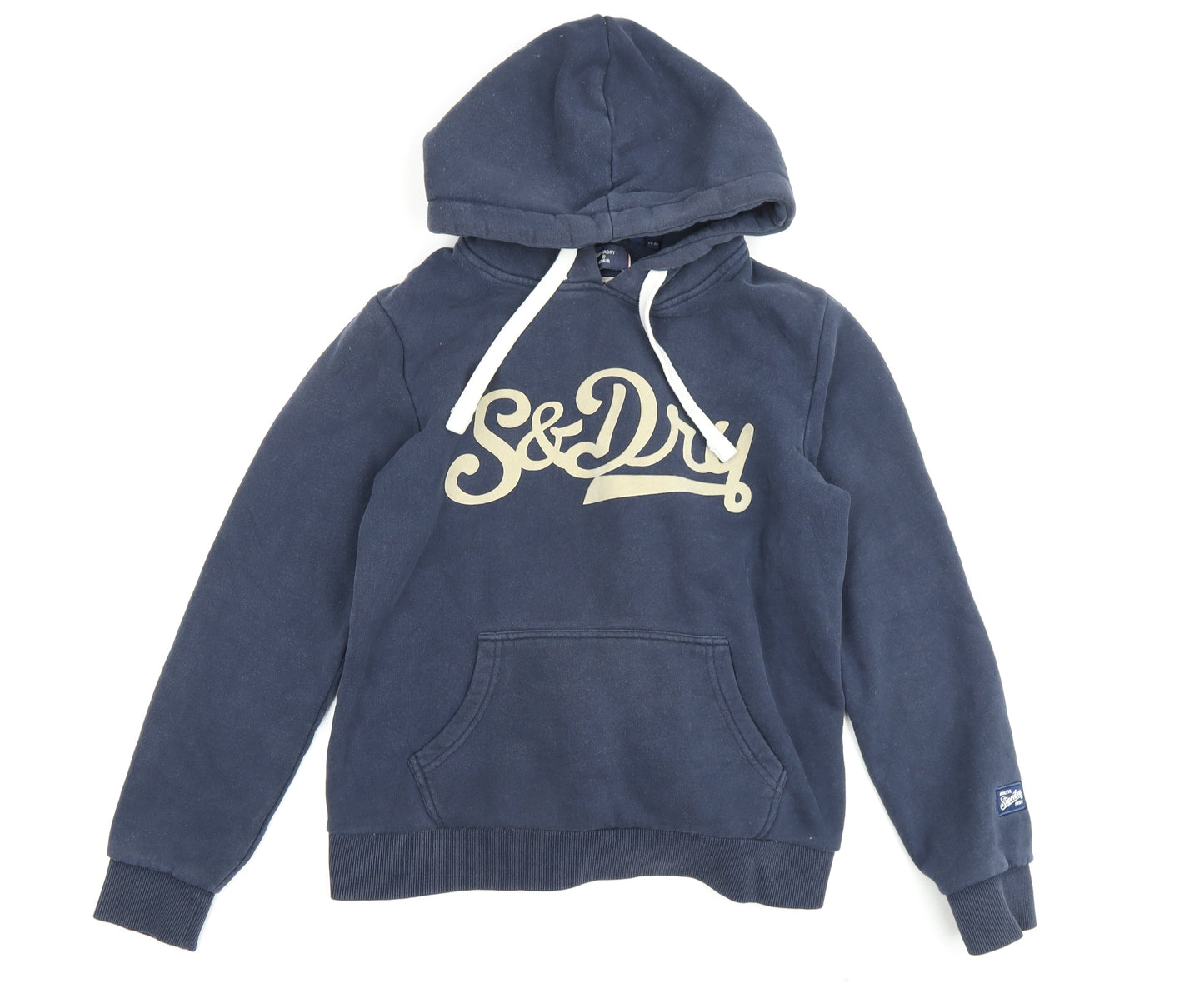 Superdry Women's Blue Hoodie Size 12 - Casual Pullover