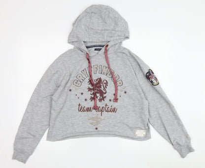 Womens UK Size S Harry Potter Grey Pullover Hoodie