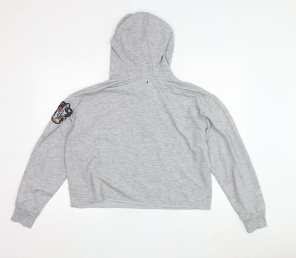 Womens UK Size S Harry Potter Grey Pullover Hoodie