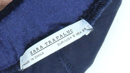 Womens UK Size S Zara Relaxed Fit Jogger Blue Trousers