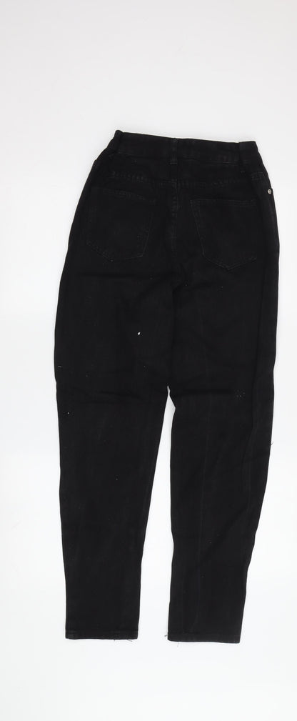Boohoo Women's Black Skinny Distressed Jeans Size 6