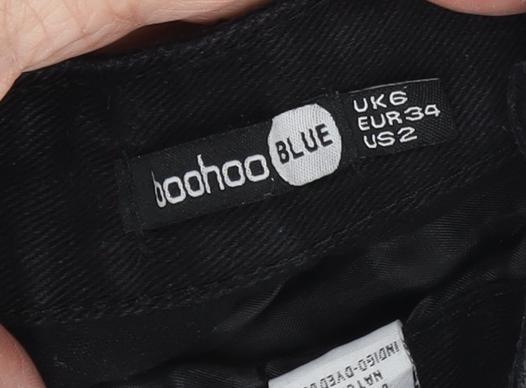 Boohoo Women's Black Skinny Distressed Jeans Size 6