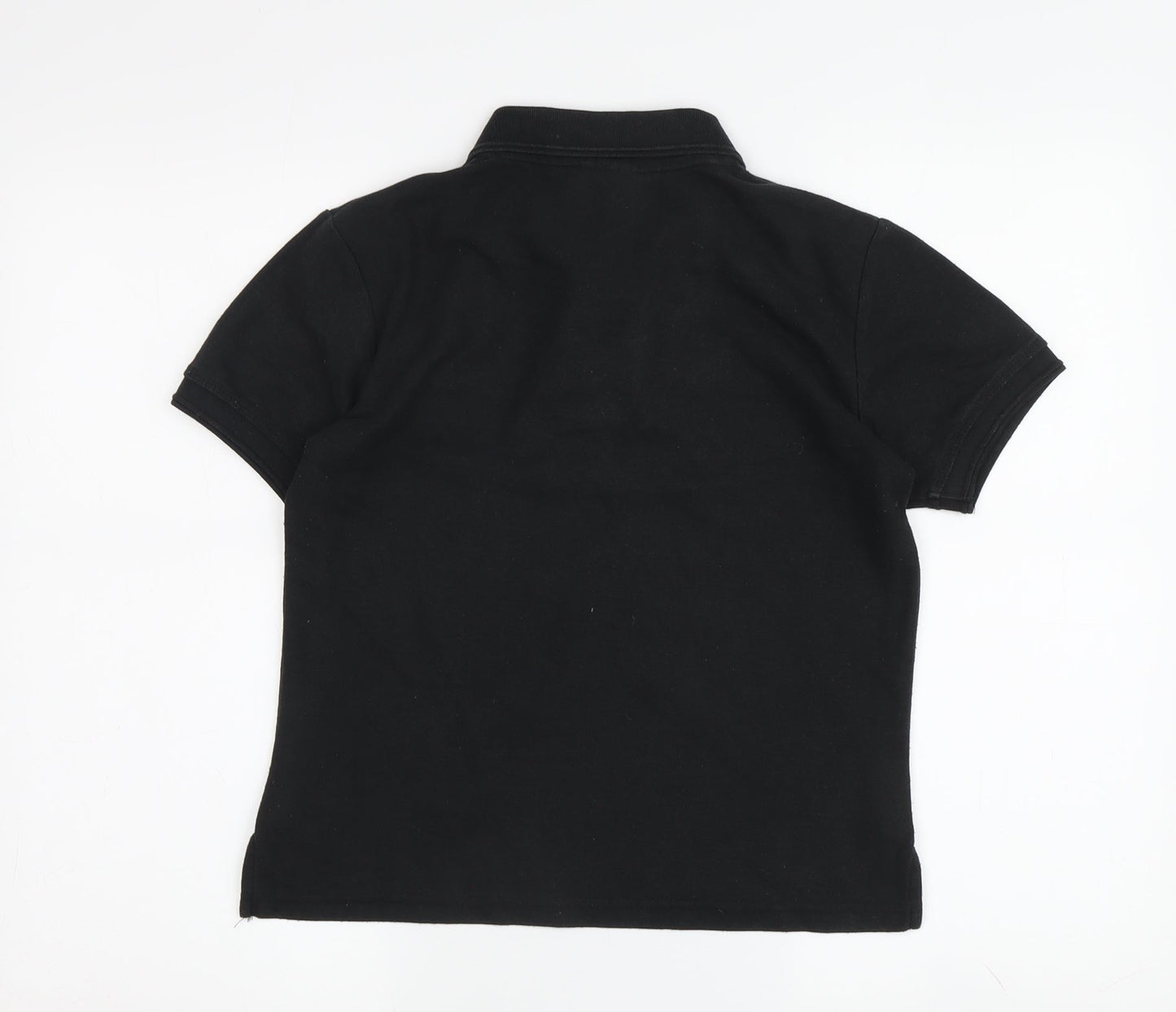 Slazenger Girls Black Polo Shirt, Size 9-10 Years, Logo Accents