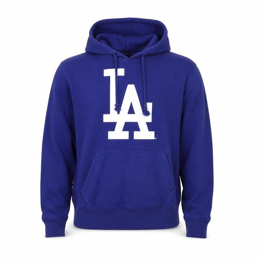 47 Men's Blue Pullover Hoodie M with Logo
