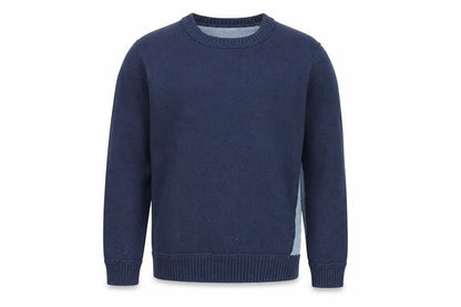 Front view of French Connection boys’ blue m jumper wool blend