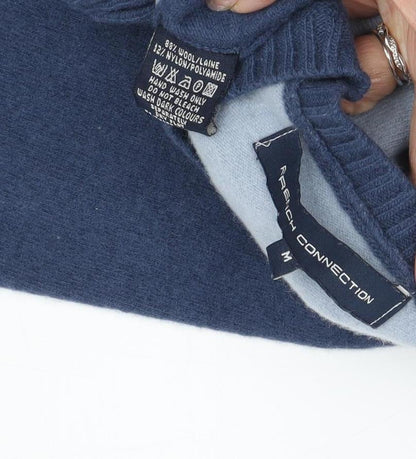 French Connection Boys Blue M Pullover Jumper Wool Blend