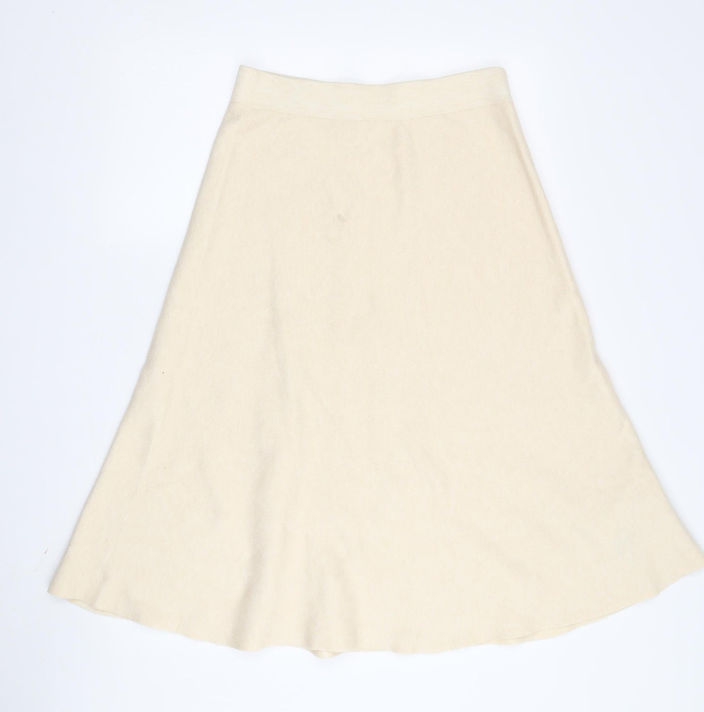 MNG Women's Beige A-Line Midi Skirt, M - Perfect for Casual Wear