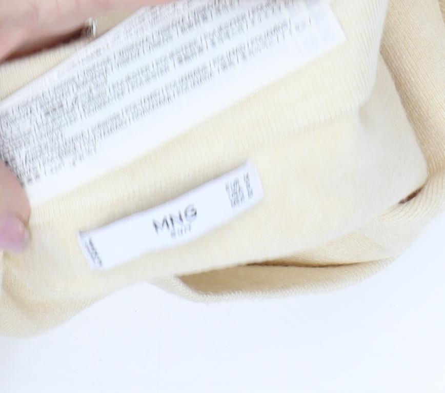 MNG Women's Beige A-Line Midi Skirt, M - Perfect for Casual Wear