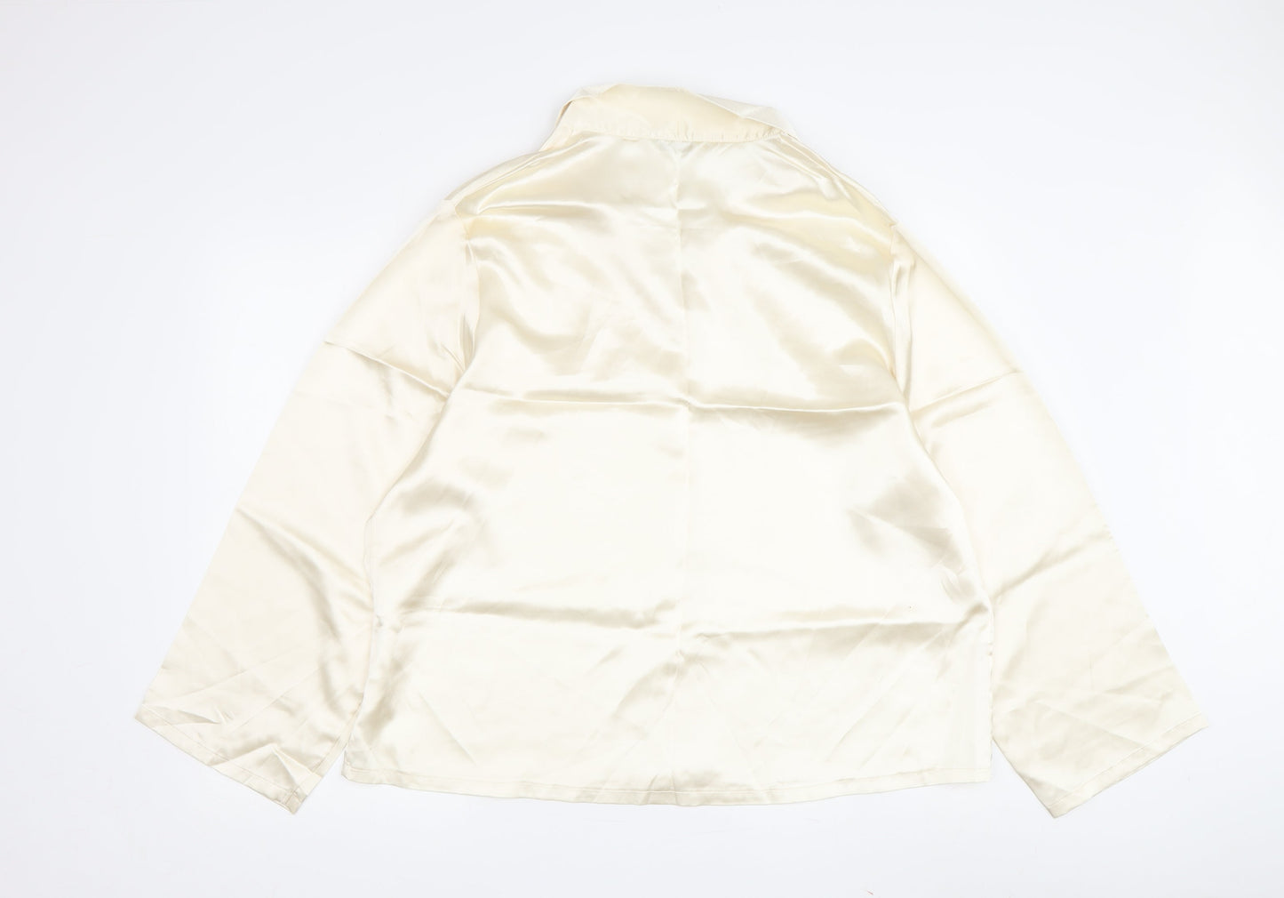 Marks and Spencer Women's Ivory Satin Pyjama Top, Size 20