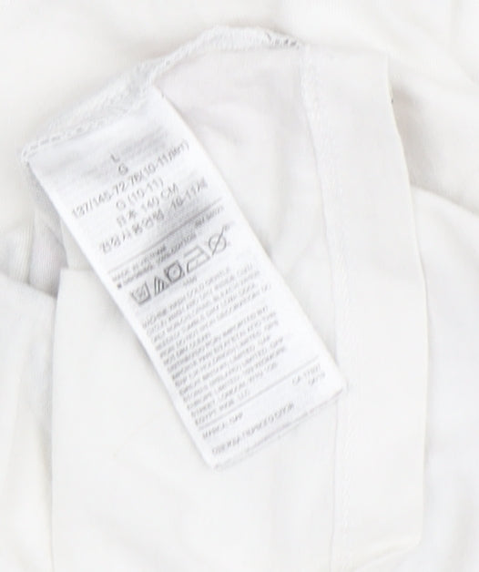 GAP Girls Unicorn T-Shirt, White Multicoloured, Size L