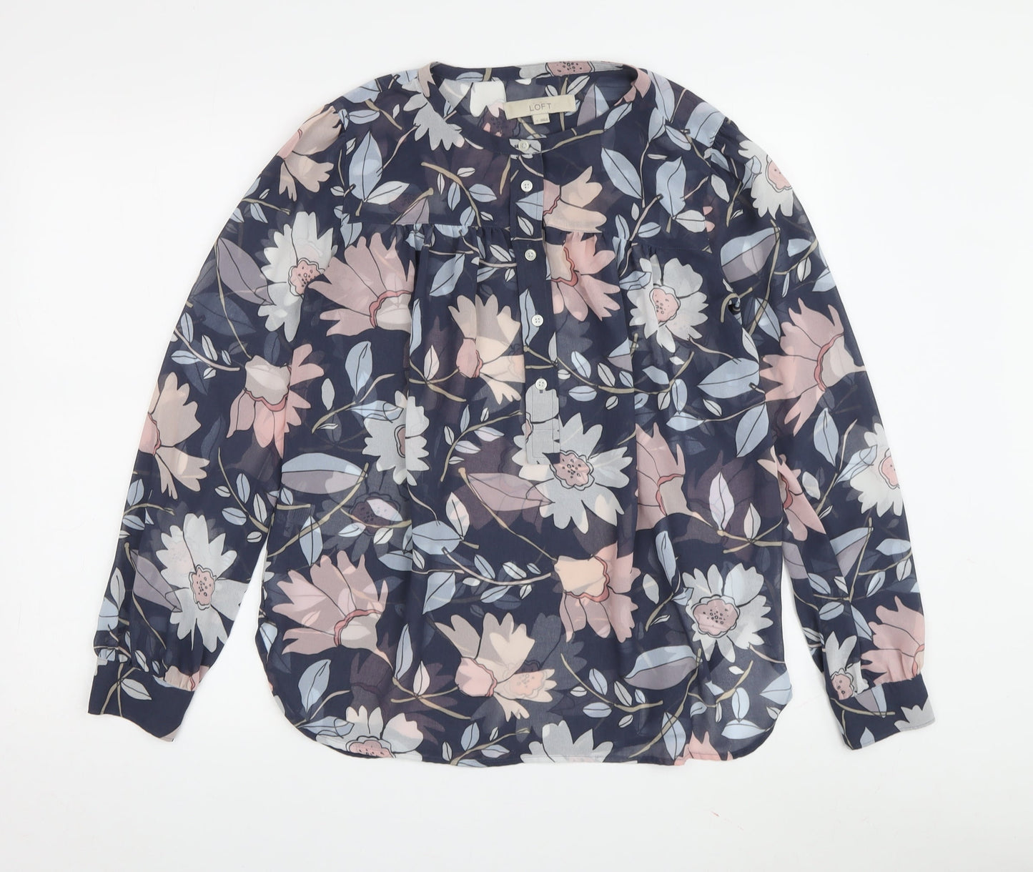 Womens UK Size S LOFT Multicoloured Basic Blouse