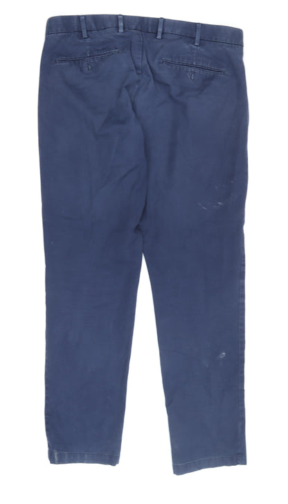 GAP Men's Blue Slim Fit Chino Trousers 36x32
