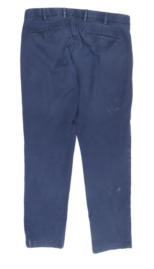 GAP Men's Blue Slim Fit Chino Trousers 36x32