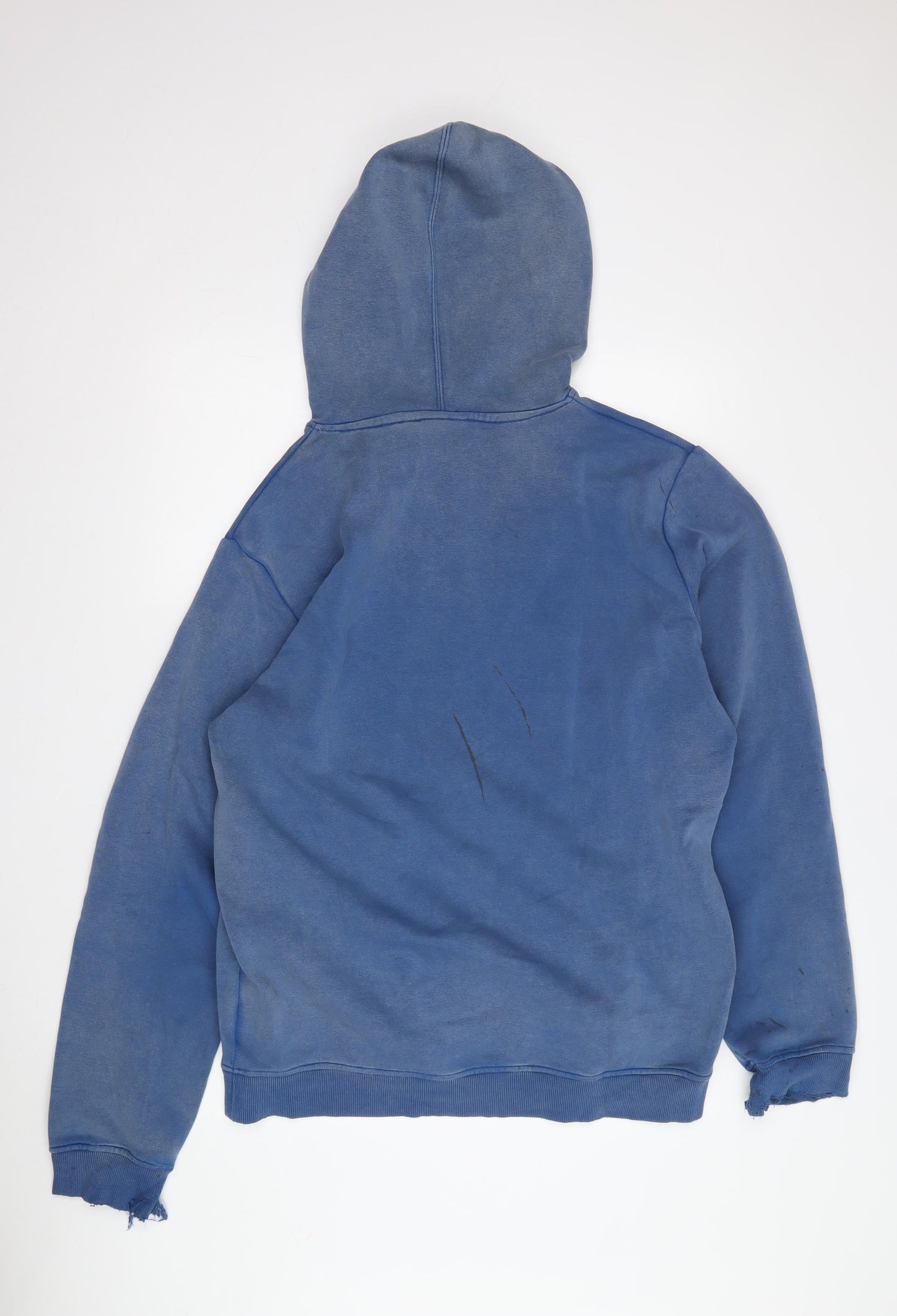Adidas Men's Blue Hoodie L Pullover Logo Sports Casual